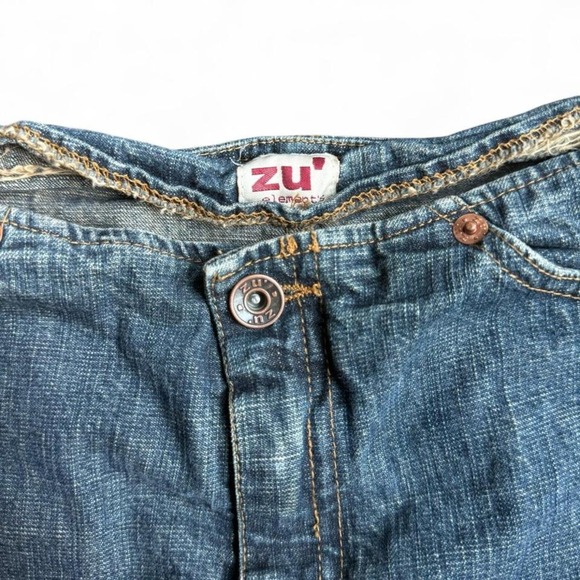 ZU Y2K Denim Maxi Skirt Grunge Girl Vibes Vintage 2000s Streetwear - Picture 2 of 3